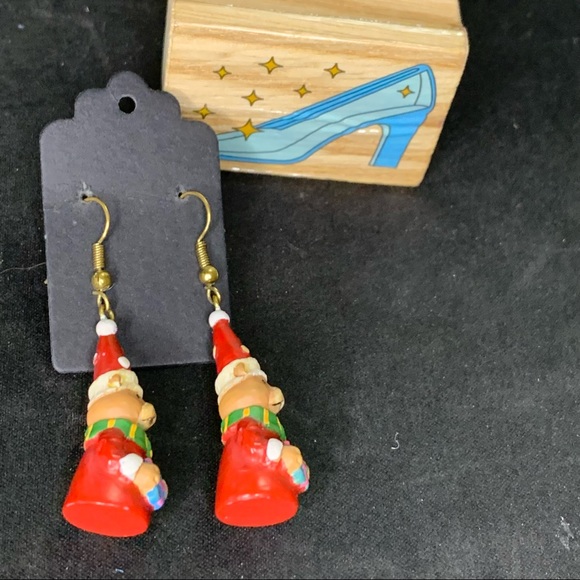 Vintage Fun Bear Holiday-Christmas vibes Drop Earrings - Picture 8 of 9